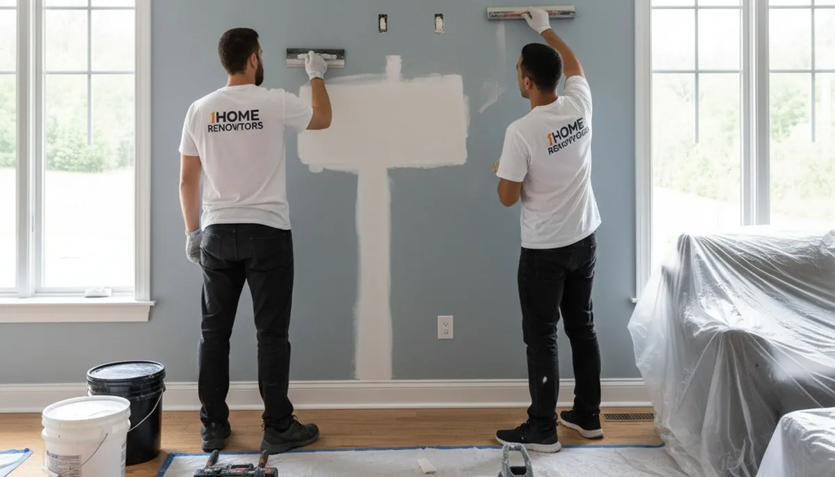 Professional drywall repair and wall restoration in Long Beach, CA home by expert painting contractors