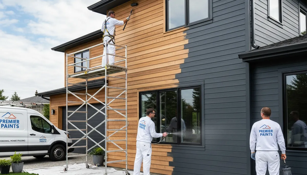 Professional siding painting on coastal home in Long Beach, CA by local exterior painting experts